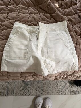 J. Crew White High-Rise Utility Jean Shorts